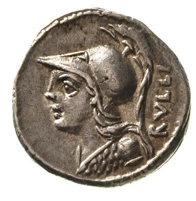 P. Servilius M. f. Rullus 100 pne, denar, Aw: Po