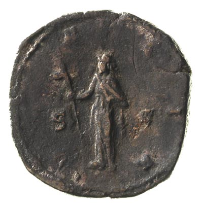 Trajan Decjusz 249-251, sestercja, Aw: Popiersie cesarza w prawo, Rw: Dacia stojąca w lewo, trzymająca sztandar, brąz 17.74 g, Sear 9399