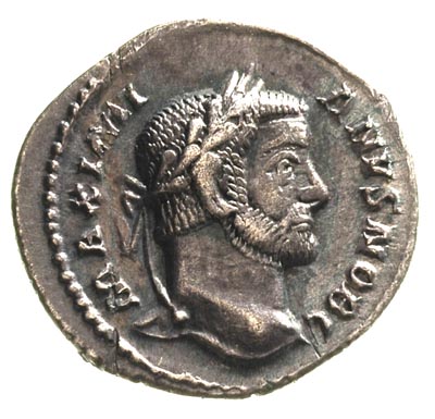 Galeriusz 293-311, silikwa, Aw: Popiersie cesarz