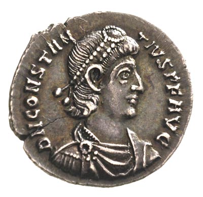 Konstancjusz II 337-361, silikwa, Sirmium, Aw: P