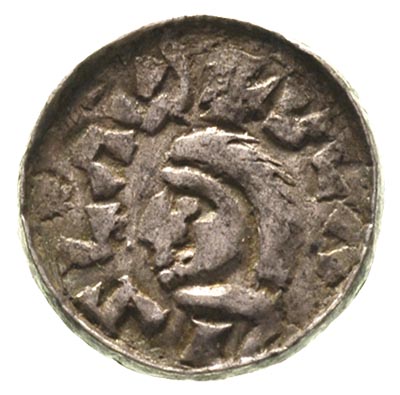 Władysław Herman 1081-1102, denar, Aw: Głowa, w otoku napis, Rw: Budowla z trzema wieżami, w otoku napis, Stronczyński 35, 0.83 g, bardzo ładny