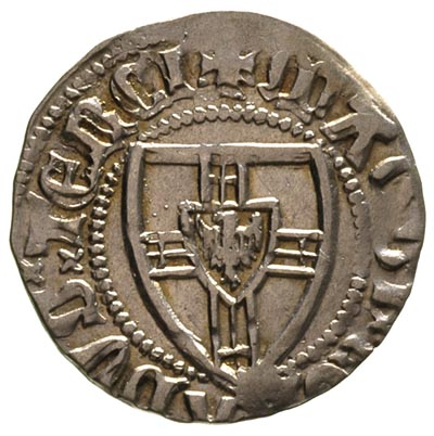 Konrad III von Jungingen 1393-1407, szeląg, Aw: 