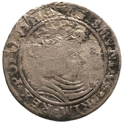 trojak 1528, Kraków, głowa orła w lewo, H-Cz. 285 R3, T. 50, wada blachy, bardzo rzadki typ monety o nietypowej wadze i próbie, bity wyłącznie w mennicy krakowskiej