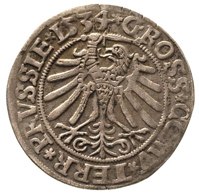 grosz 1534, Toruń, patyna