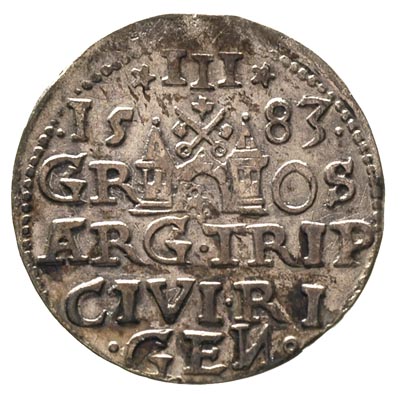 trojak 1583, Ryga, Gerbaszewski 16, nieregularna