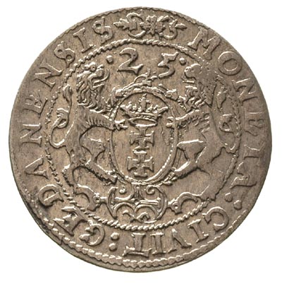 ort 1625, Gdańsk, na awersie odmiana napisu L . 