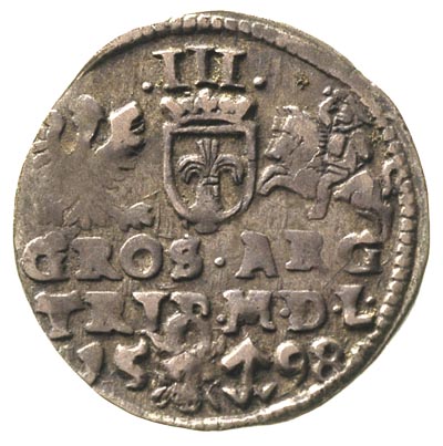 trojak 1598, Wilno, Ivanauskas 1071:215, T. 2, c