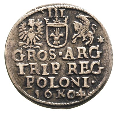 zestaw trojaków 1596, 1598 Olkusz oraz 1604/3 i 1621 Kraków, razem 4 sztuki