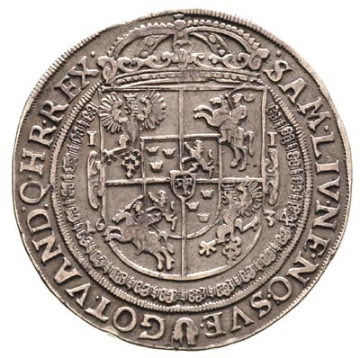talar 1634, Bydgoszcz, 28.35 g, Dav. 4326, T. 8, na awersie rysa w tle, patyna