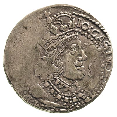 ort 1656, Lwów, odmiana z dużą głową króla, T. 4, charakterystyczne dla monet lwowskich wady bicia, rzadki