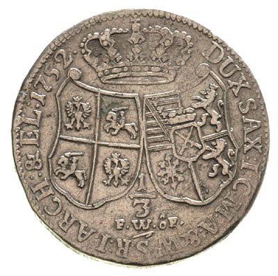 1/3 talara (1/2 guldena) 1752, Drezno, Merseb. 1