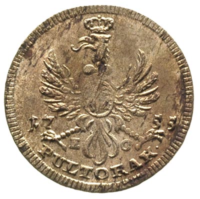 półtorak 1755, Lipsk, Merseb. 1789, minimalne ry