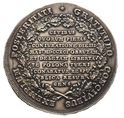 talar 1793, Warszawa, talar historyczny targowicki, 27,52 g, Plage 410, Dav. 1622, ładnie zachowana efektowna moneta, ciemna patyna