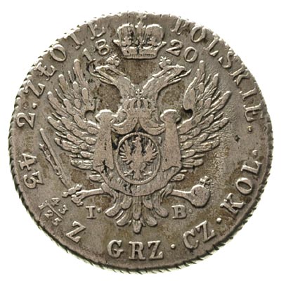 2 złote 1820, Warszawa, Plage 51, Bitkin 834 R, 