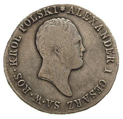 1 złoty 1819, Warszawa, Plage 64, Bitkin 843, drobne rysy, patyna