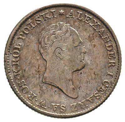 1 złoty 1822, Warszawa, Plage 66, Bitkin 845 R, rzadszy rocznik, ładny egzemplarz, patyna
