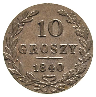10 groszy 1840, Warszawa, Plage 106. Bitkin 1182