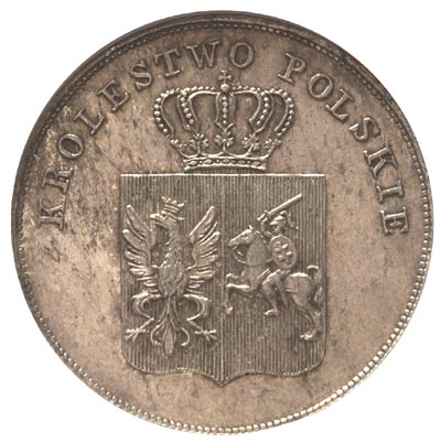 5 złotych 1831, Warszawa, Plage 272, moneta w pudełku GCN z certyfikatem MS 62, piękny egzemplarz, delikatna patyna