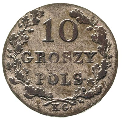 10 groszy 1831, Warszawa, Plage 277, patyna