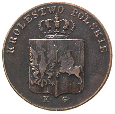 3 grosze 1831, Warszawa, bardzo rzadka odmiana, łapy orła zgięte, Plage 283 R2