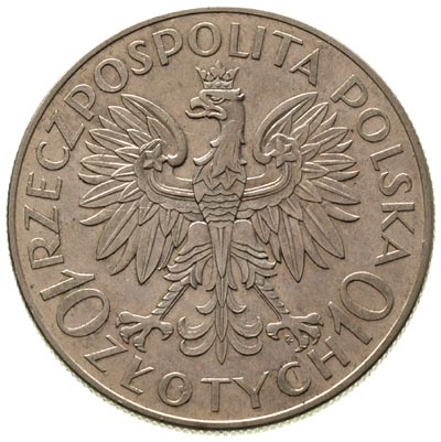 10 złotych 1933, Warszawa, Jan III Sobieski, Parchimowicz 121, delikatna patyna