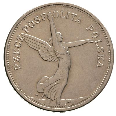 5 złotych 1931, Warszawa, Nike, Parchimowicz 114 d, minimalne ryski w tle, rzadki rocznik