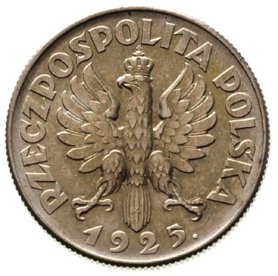 2 złote 1925, Londyn, kropka po dacie, Parchimowicz 109 d, ładnie zachowane, złocista patyna