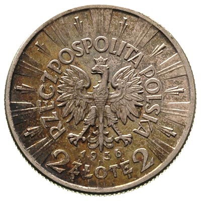 2 złote 1936, Warszawa, Józef Piłsudski, Parchimowicz 111 b, rzadkie, patyna