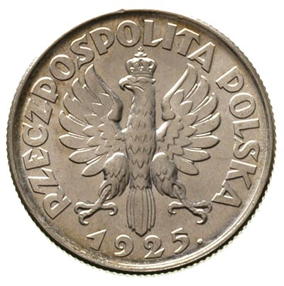 1 złoty 1925, Londyn, Parchimowicz 107 b, bardzo ładnie zachowane
