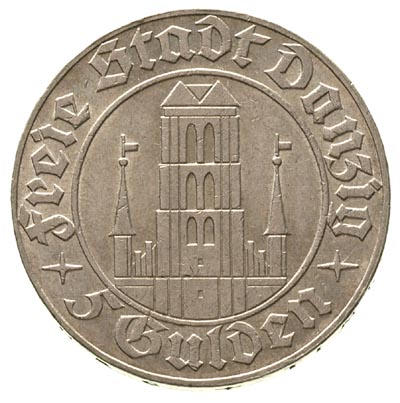 5 guldenów 1932, Berlin, Kościół Marii Panny, Parchimowicz 66, rzadkie, ładny egzemplarz