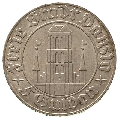 5 guldenów 1932, Berlin, Kościół Marii Panny, Parchimowicz 66, rzadkie, ładny egzemplarz