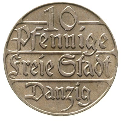 10 fenigów 1923, Berlin, Parchimowicz 57 a, piękne