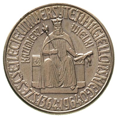 10 złotych 1964, Kazimierz Wielki, bez napisu PRÓBA, Parchimowicz P-241 b, nakład nieznany, miedzionikiel, 12.79 g, rzadkie