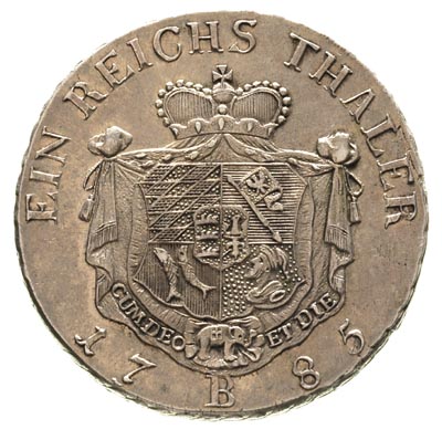 talar 1785, Wrocław, litera K pod popiersiem, F.u.S. 2474, Dav. 2879, ładny egzemplarz, patyna