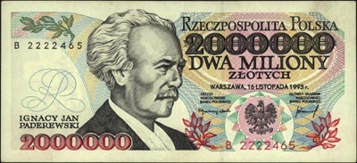 2.000.000 złotych 16.11.1993, seria B, Miłczak 1