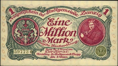 1.000.000 marek 8.08.1923, numeracja 5-cyfrowa, Miłczak G11a
