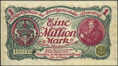 1.000.000 marek 8.08.1923, numeracja 6-cyfrowa, Miłczak G11c