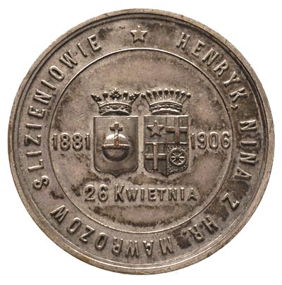 medal na 25-lecie małżeństwa Niny i Henryka Śliz