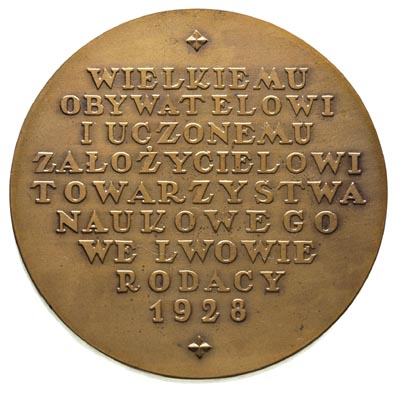 medal - Oswald Balzer 1928 r., Aw: Popiersie w l
