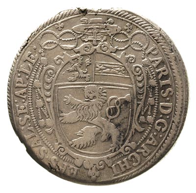 Paris von Lodron 1619-1653, talar 1620, Dav. 3497, Probszt 1189, moneta z końca blachy, miejscowa patyna