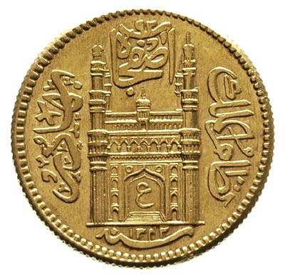 Hajdarabat, Mir Usman Ali Khan 1911-1948, ashrafi AH 1342, złoto 11.18 g, Fr. 1165