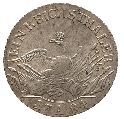 Fryderyk II Wielki 1740-1786, talar 1784/A, Berlin, Neumann 505, Olding 70, bardzo ładny