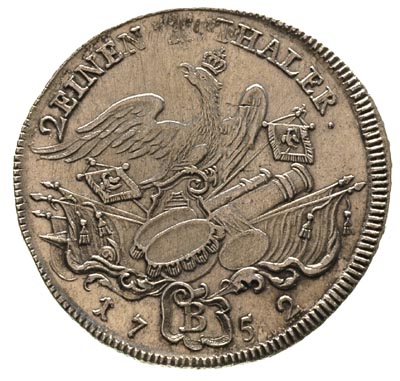 Fryderyk II Wielki 1740-1786, 1/2 talara 1752/B, Wrocław, Neumann 212, Olding 31