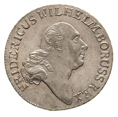 Fryderyk Wilhelm II 1786-1797, 4 grosze 1797/A, Berlin, Neumann 7, bardzo ładnie zachowane
