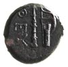 BOSPOR, Teodozja, AE-18, ok. 240-220 pne, Aw: Głowa Ateny w korynckim hełmie w prawo, Rw: Łuk w ko..