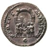 Galeriusz 293-311, silikwa, Aw: Popiersie cesarza w prawo, Rw: Czterej władcy składający ofiarę na..