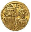 Konstans II 654-668, solidus, Konstantynopol, Aw: Popiersia Konstansa II i Konstantyna IV w korona..