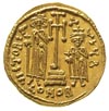 Konstans II 654-668, solidus, Konstantynopol, Aw: Popiersia Konstansa II i Konstantyna IV w korona..