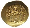 Roman IV 1068-1071, histamenon, Aw: Chrystus stojący na postumencie, koronujący Romana i Eudokię s..