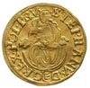 dukat 1586 N-B, Nagy Banya, Aw: stojący król, Rw: Madonna z Dzieciątkiem, złoto 3,49 g, Fr. 71, le..